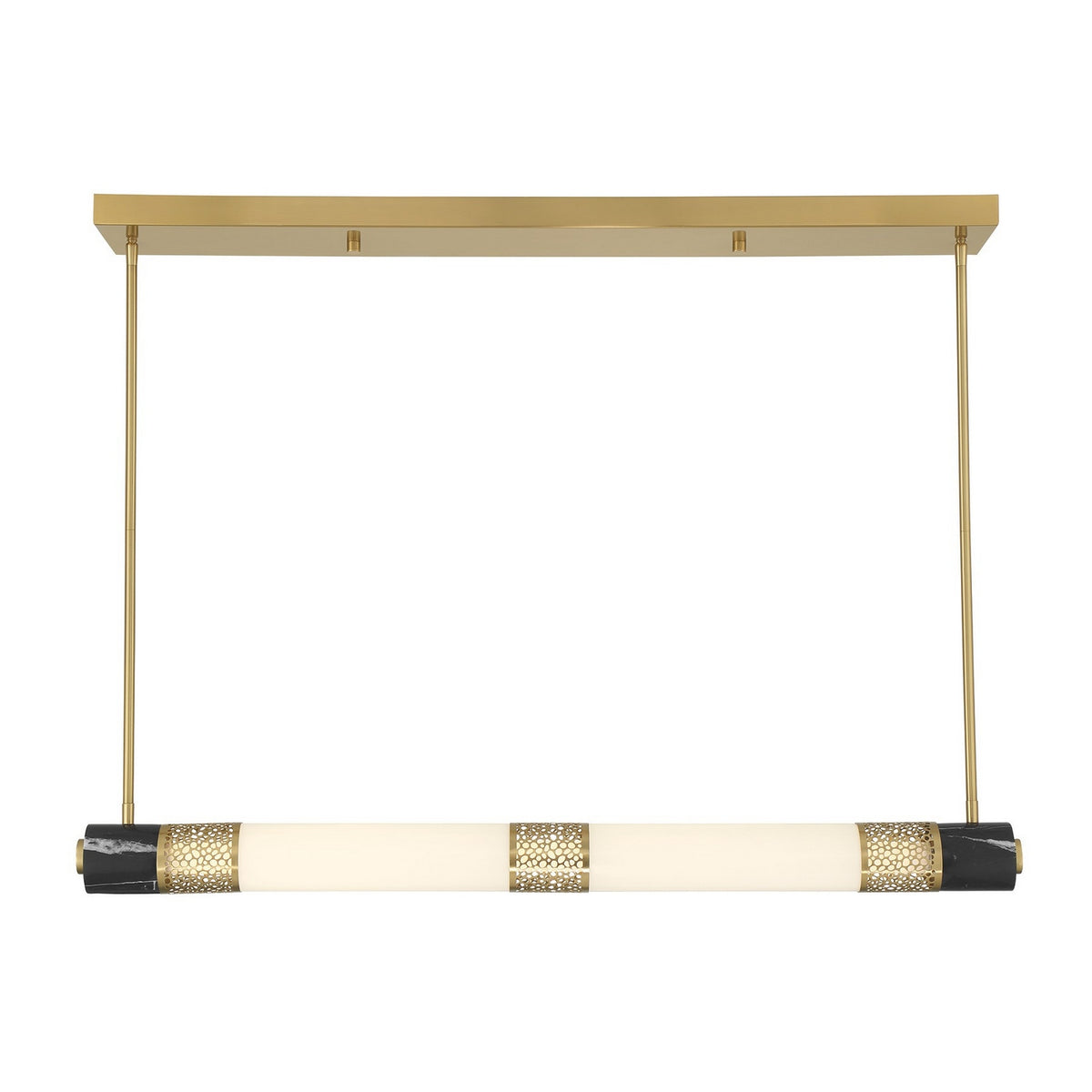 Farrell LED Linear Chandelier in Warm Brass