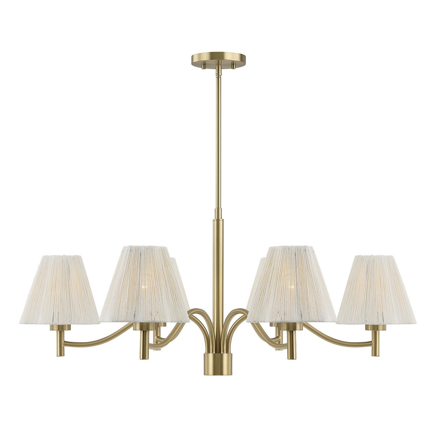 Lustre Rosa à six lumières en laiton noble