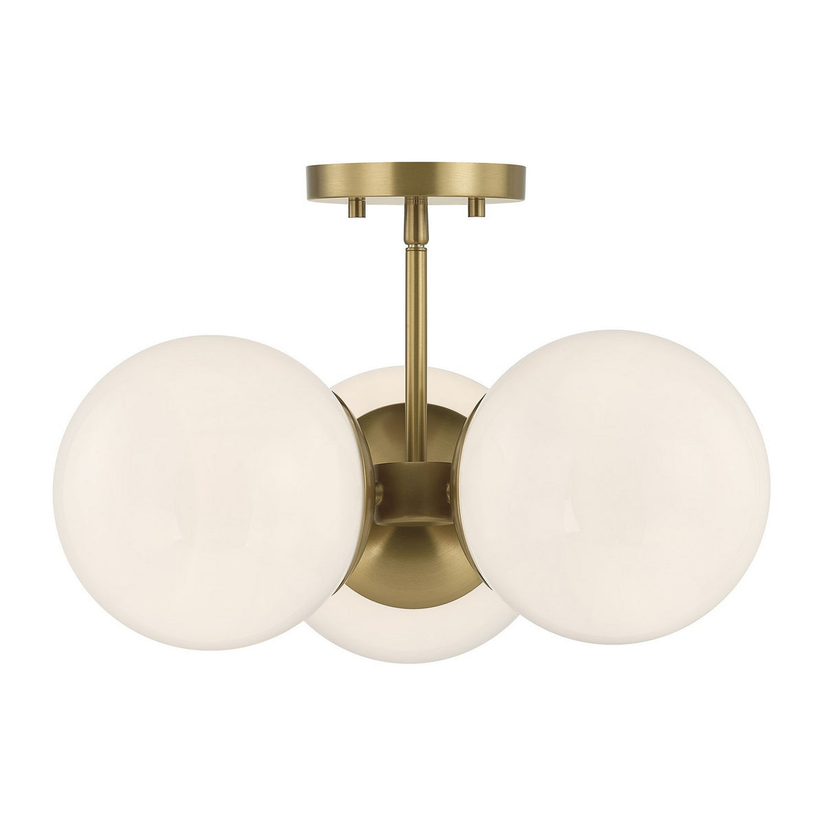 Turin Three Light Chandelier in Warm Brass