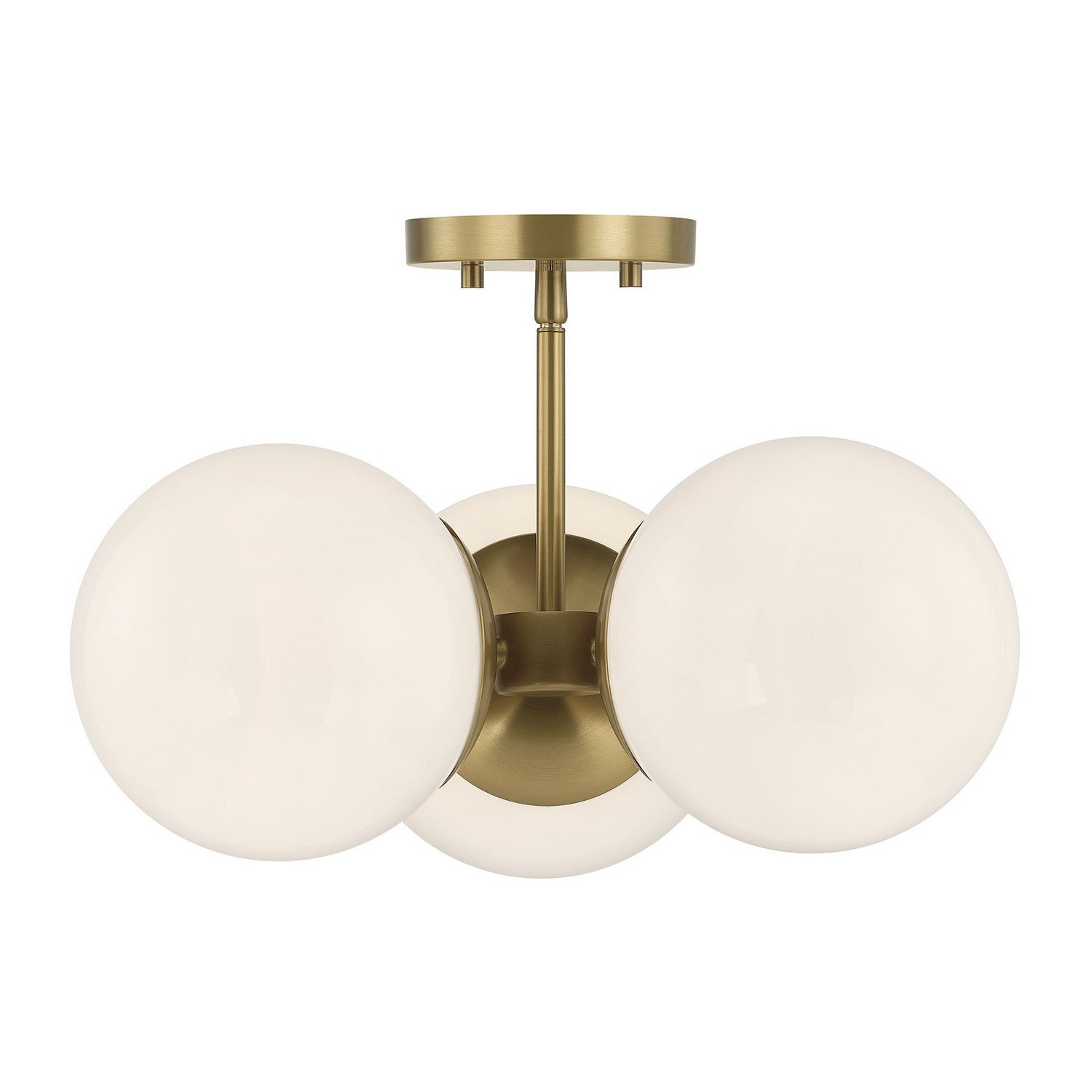 Turin Three Light Chandelier in Warm Brass