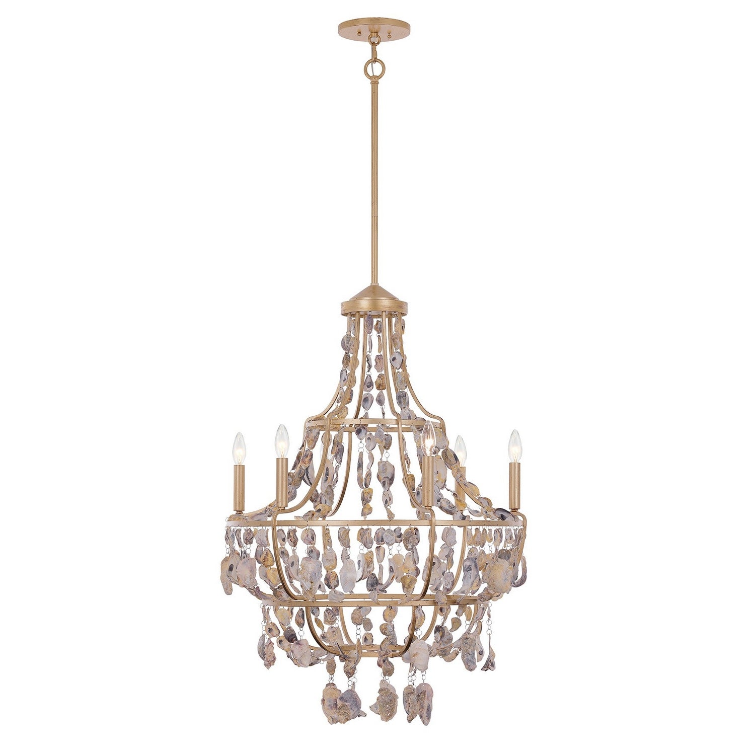 Lustre Leanne à six lumières, finition Chandon