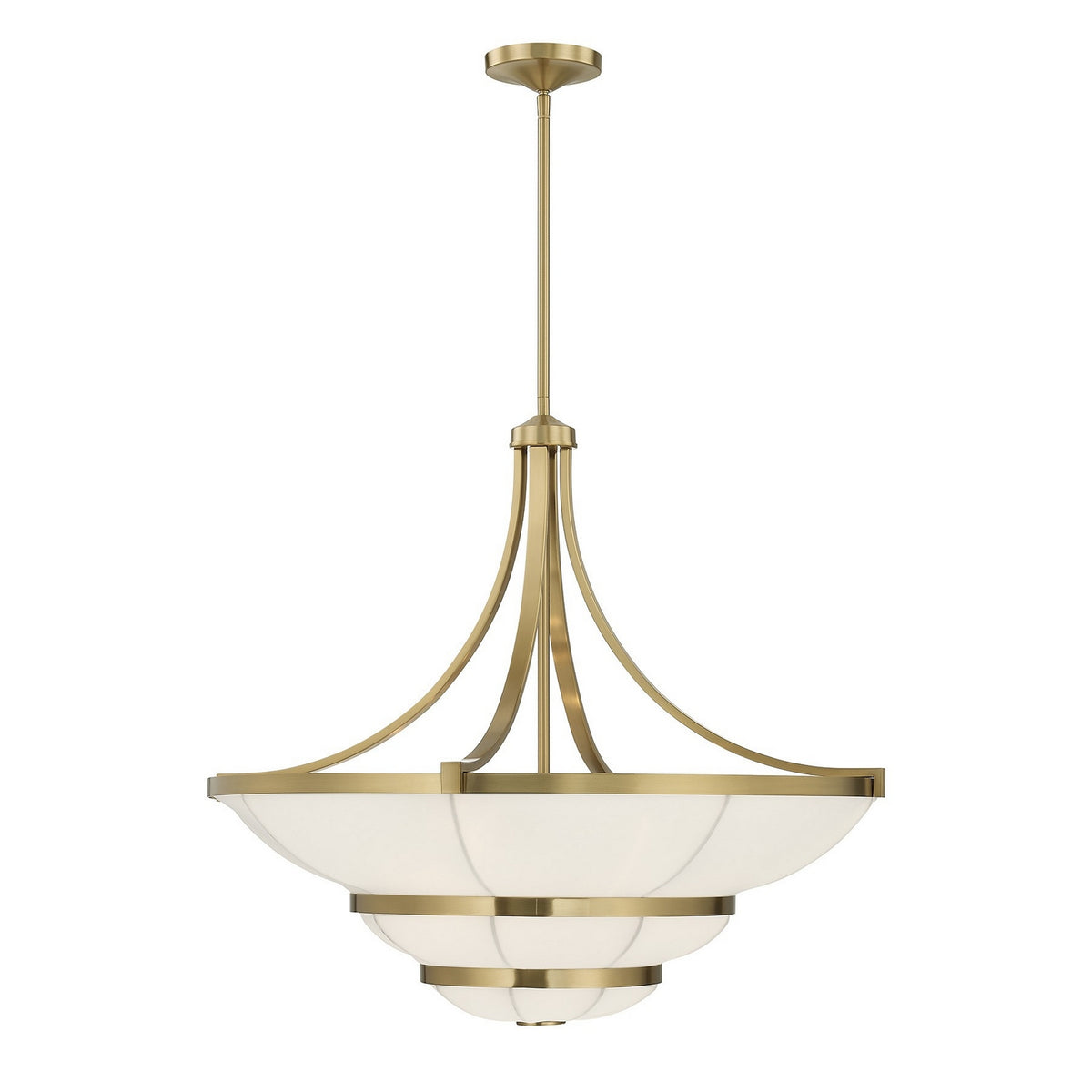 Constantine Four Light Chandelier in Warm Brass