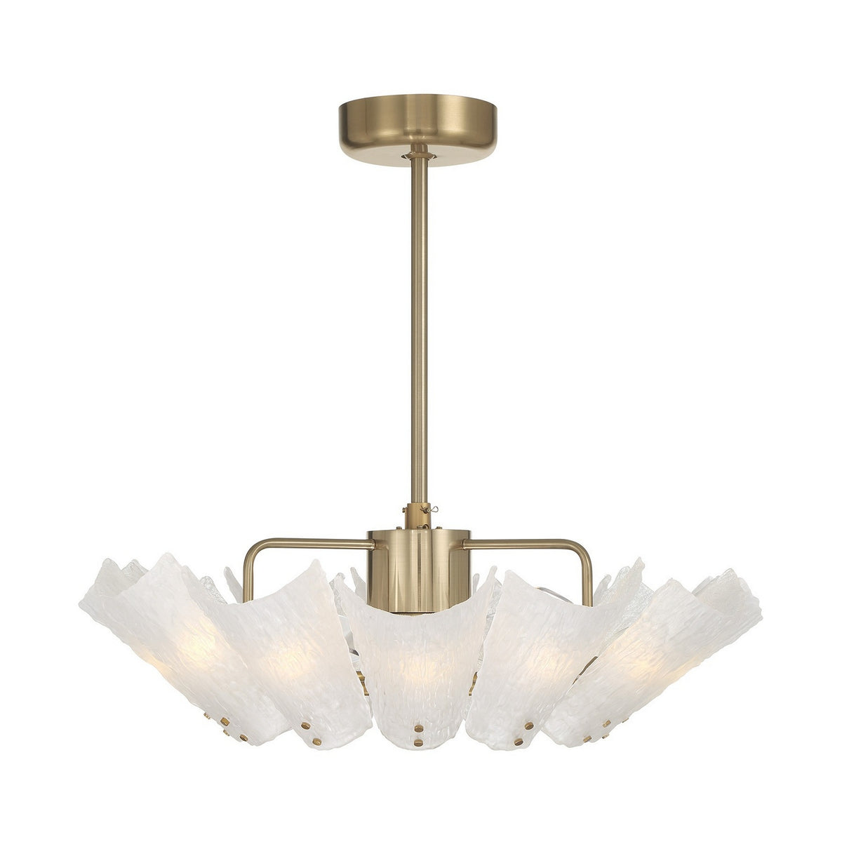 Celina 12 Light Fan D'Lier in Noble Brass