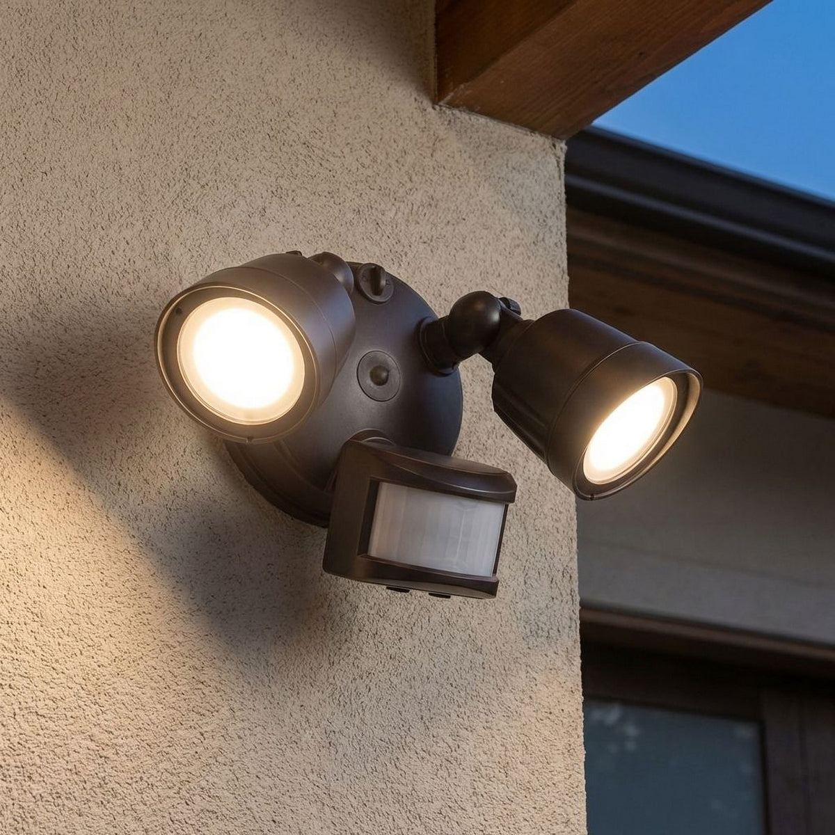 LED Motion Sensored Double Flood Light