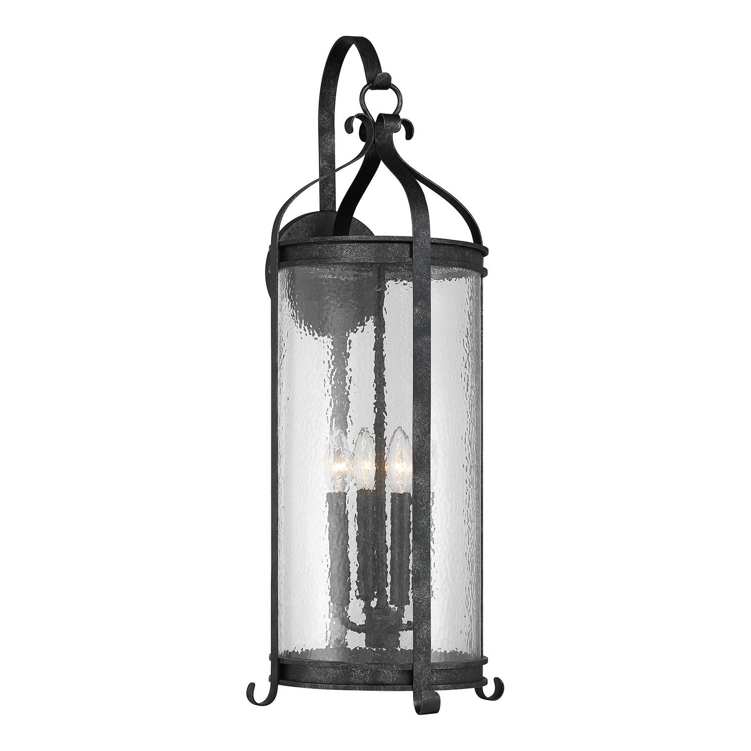 Preston Four Light Outdoor Wall Lantern in Iron Oxide