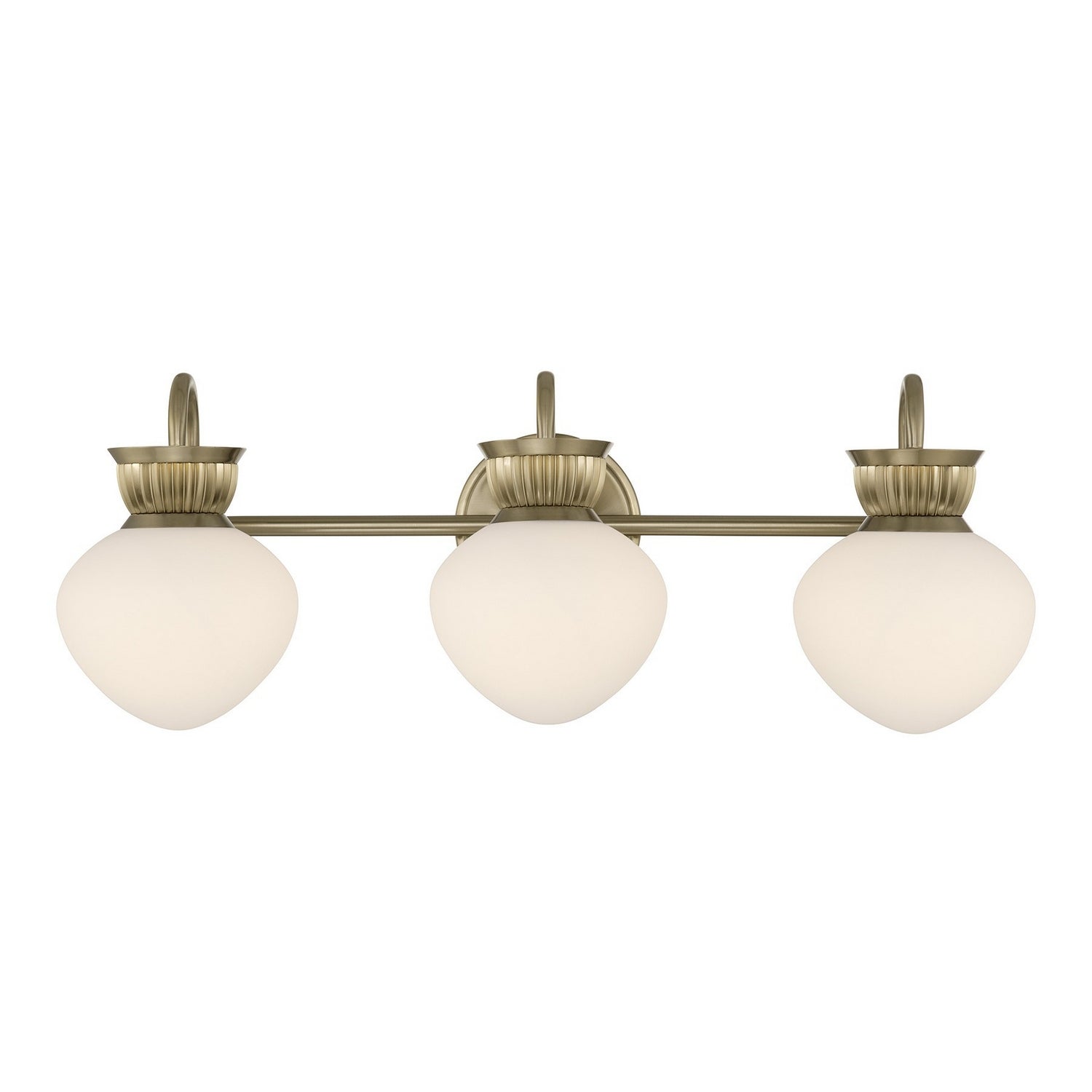 Melbourne Three Light Bathroom Vanity in Noble Brass