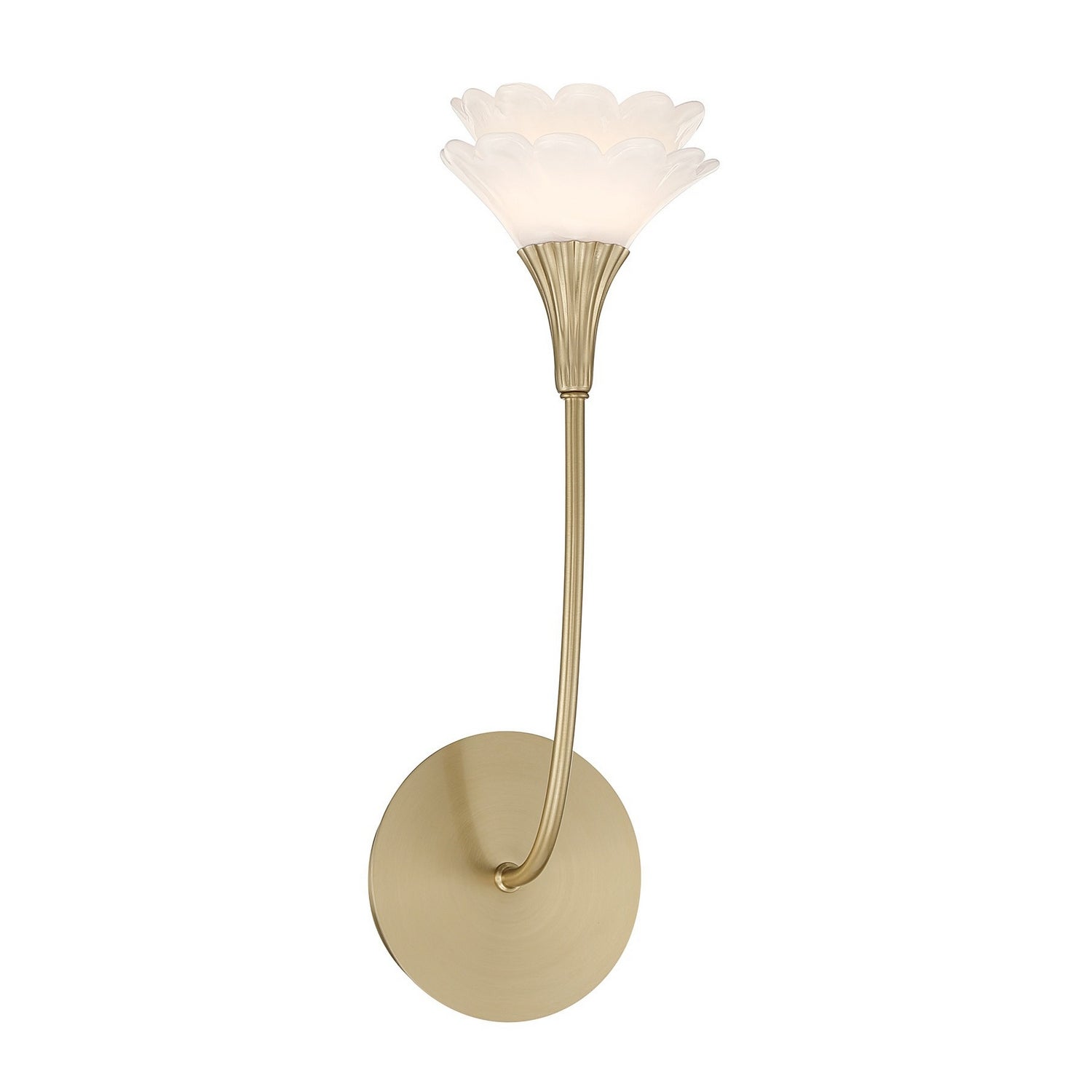 Florena One Light Wall Sconce in Noble Brass