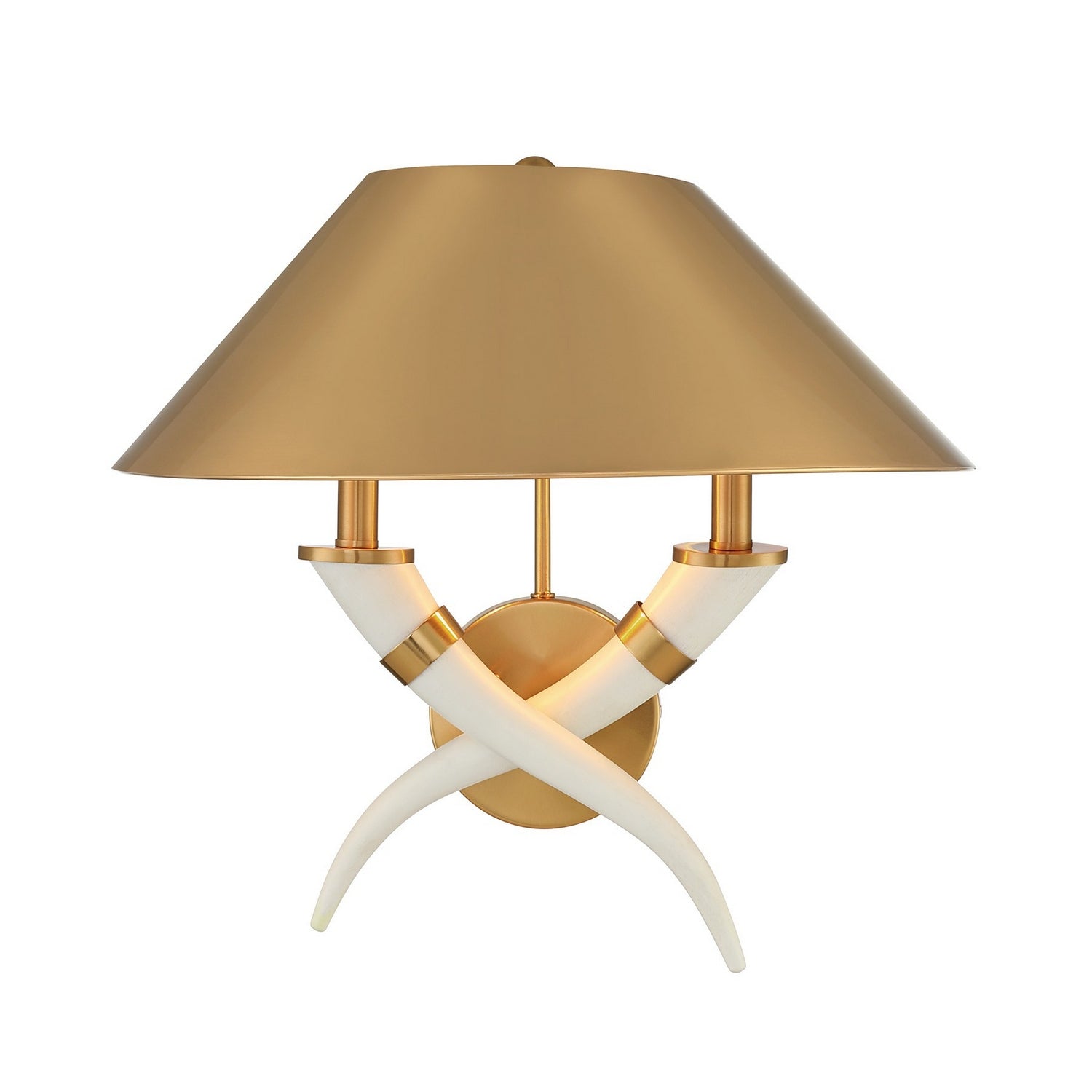 Hearne Two Light Wall Sconce in Warm Brass