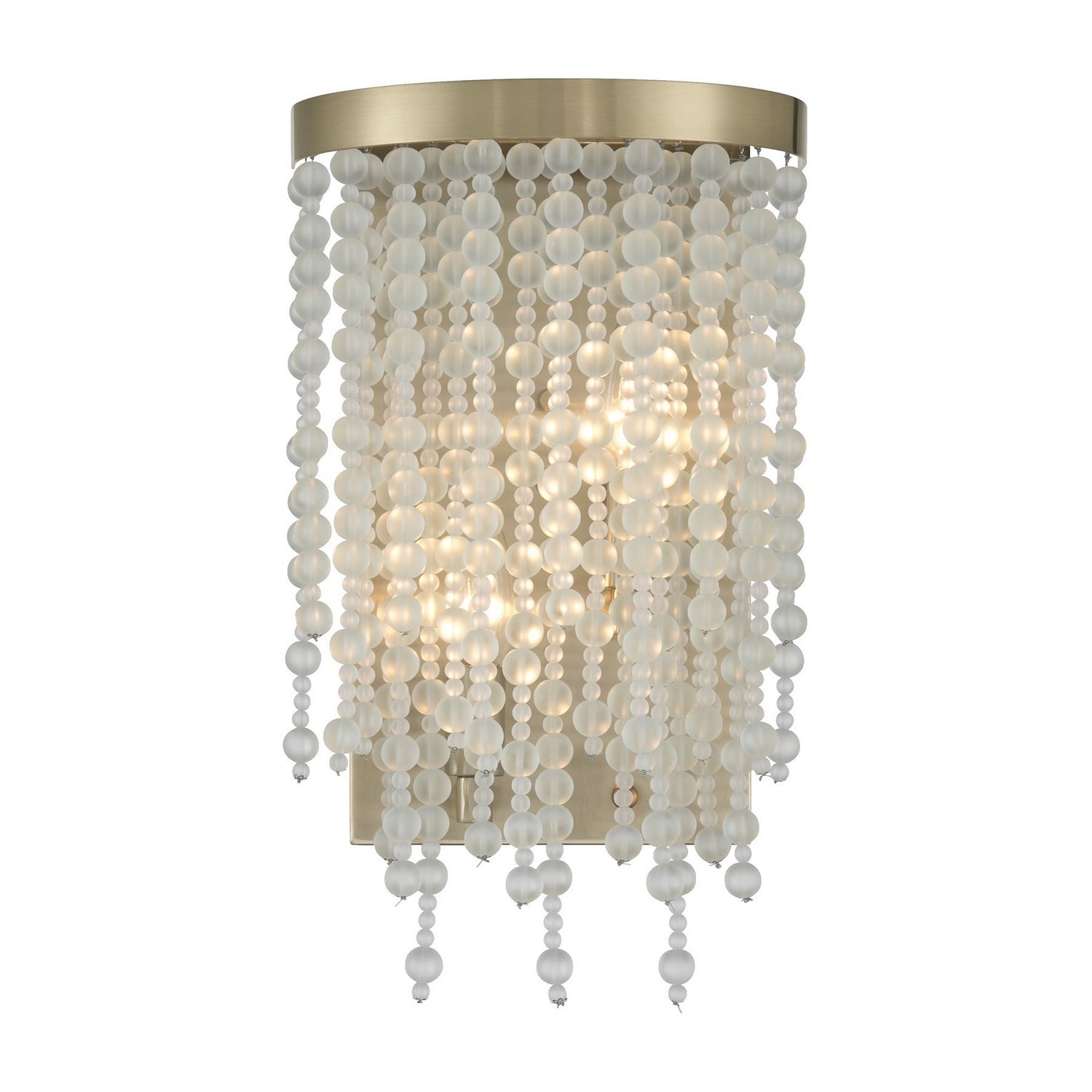 Jeanette Two Light Wall Sconce in Noble Brass