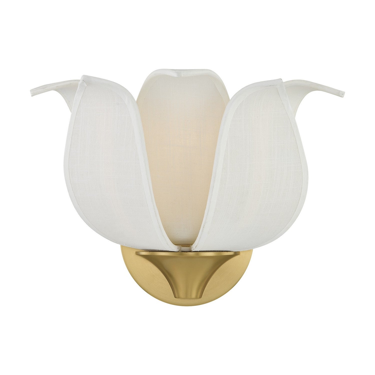 Elsie One Light Wall Sconce in Warm Brass