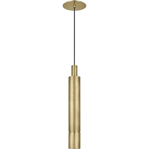 Sottile LED Pendant in Natural Brass