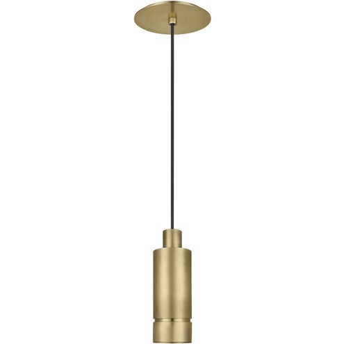Sottile LED Pendant in Natural Brass
