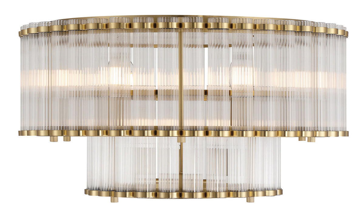 Glasbury Nine Light Flush Mount