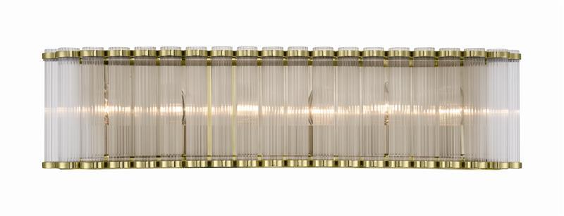 Glasbury Six Light Vanity in Gold
