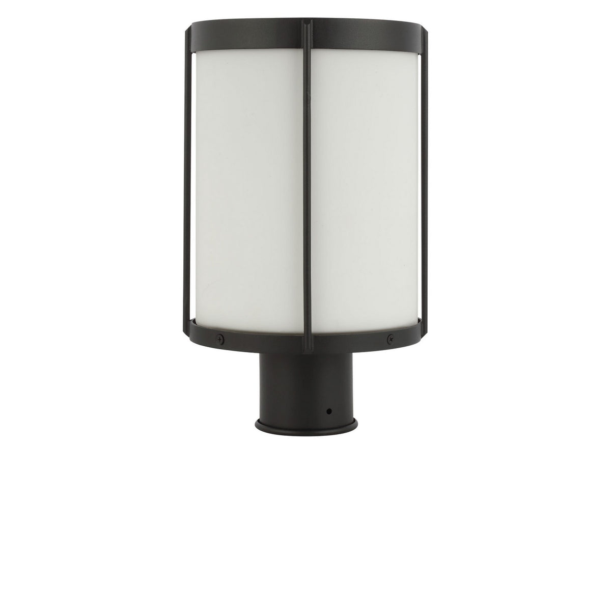 Luning One Light Outdoor Post Lantern in Textured Black