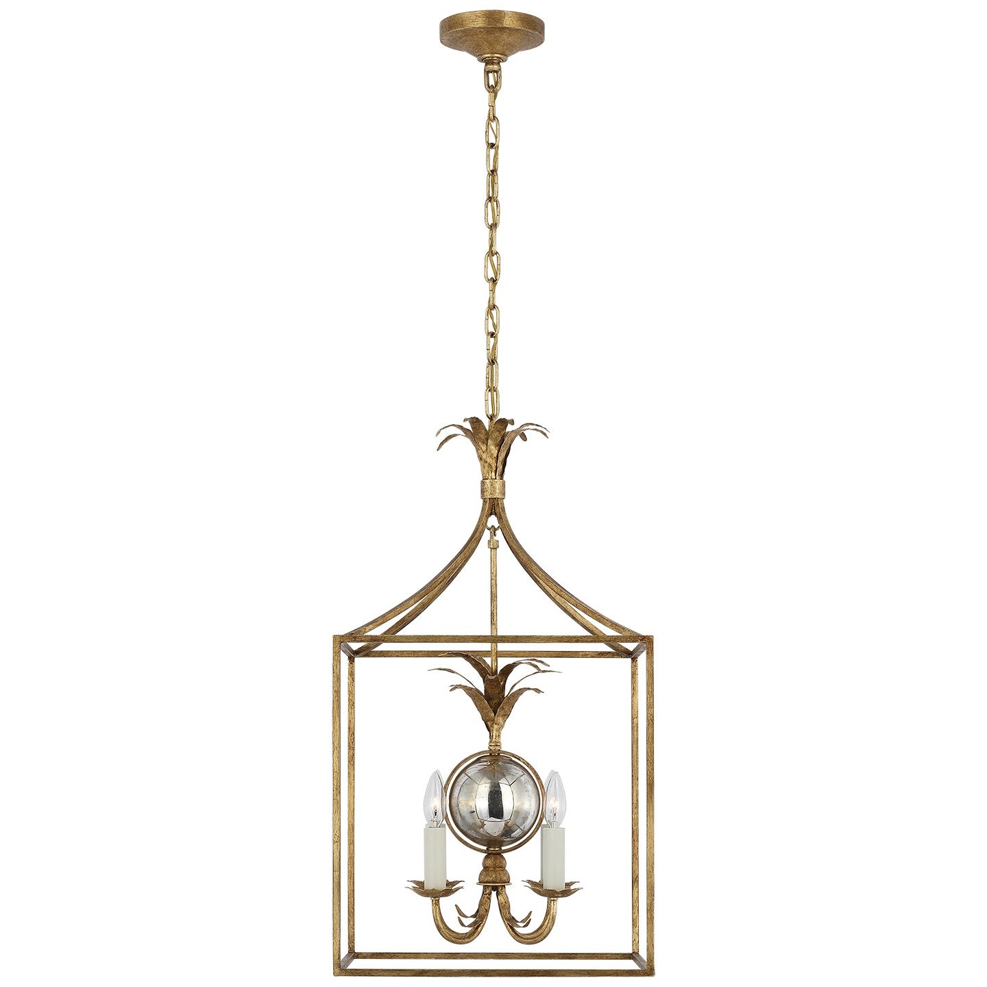 Gramercy LED Lantern in Gilded Iron