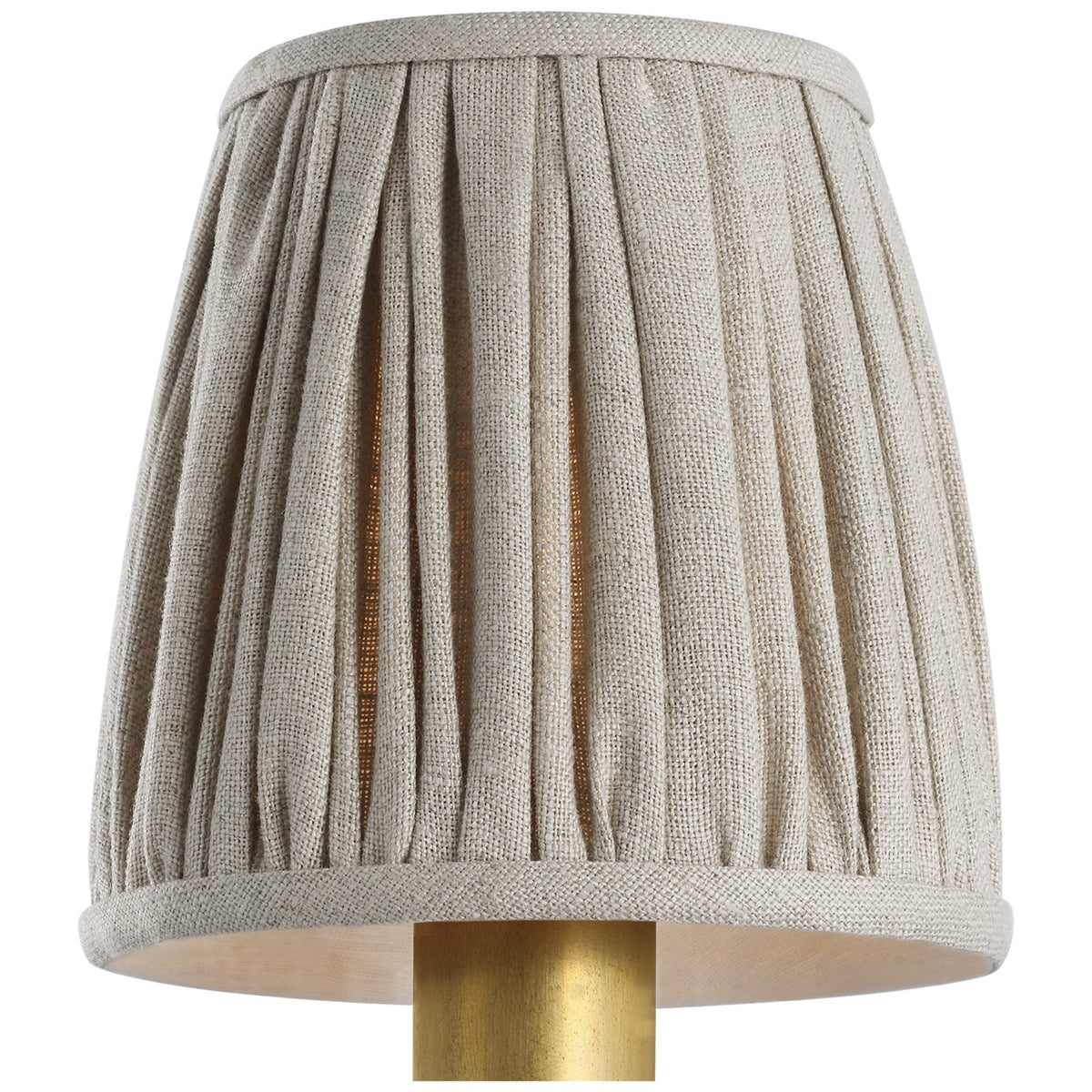 Clip Shade in Pleated Natural Linen