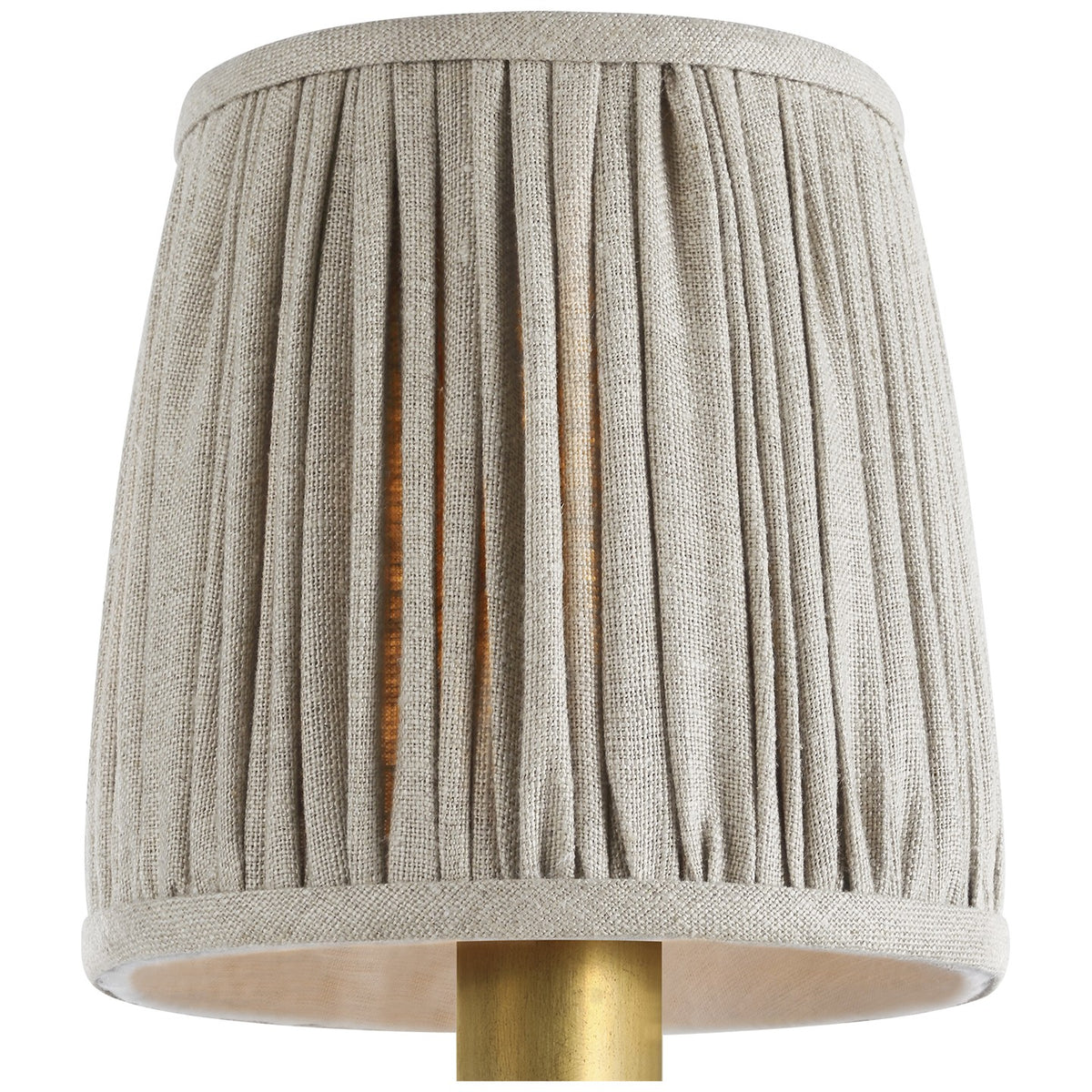 Clip Shade in Pleated Natural Linen