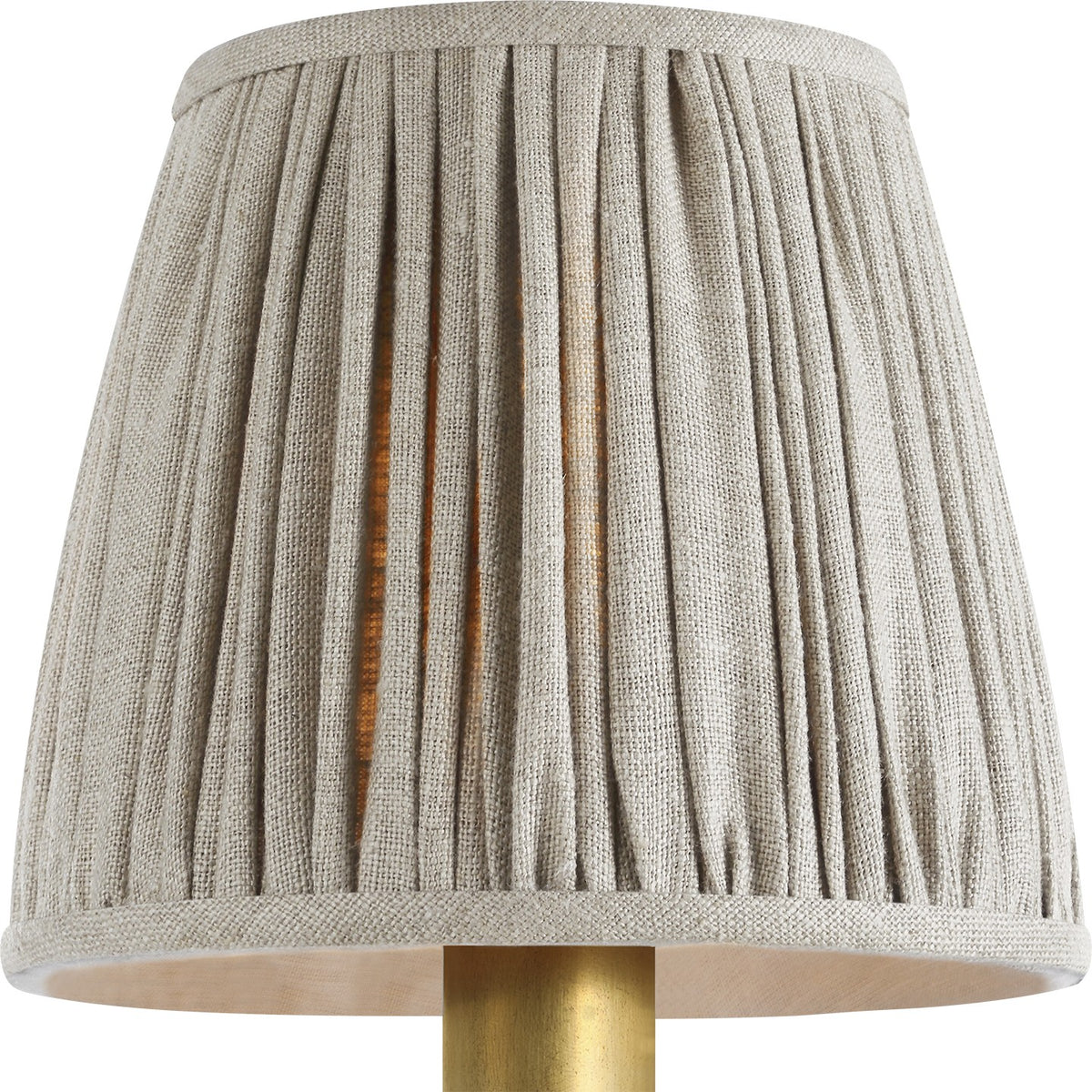 Clip Shade in Pleated Natural Linen
