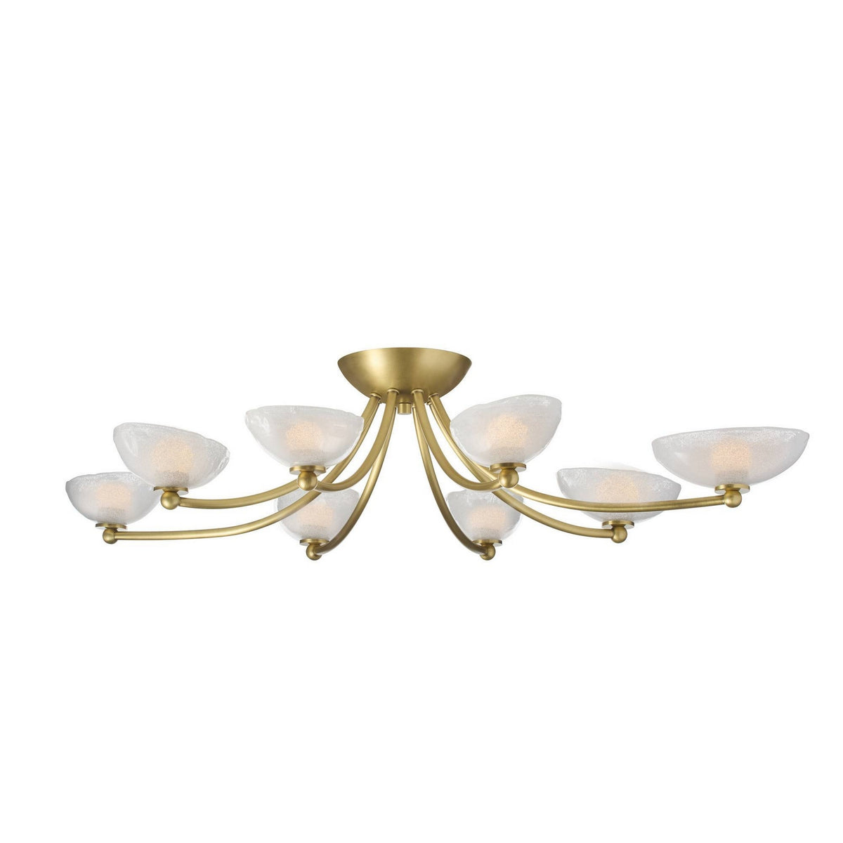 Zamora LED Flush Mount in Antique Brass/Clear