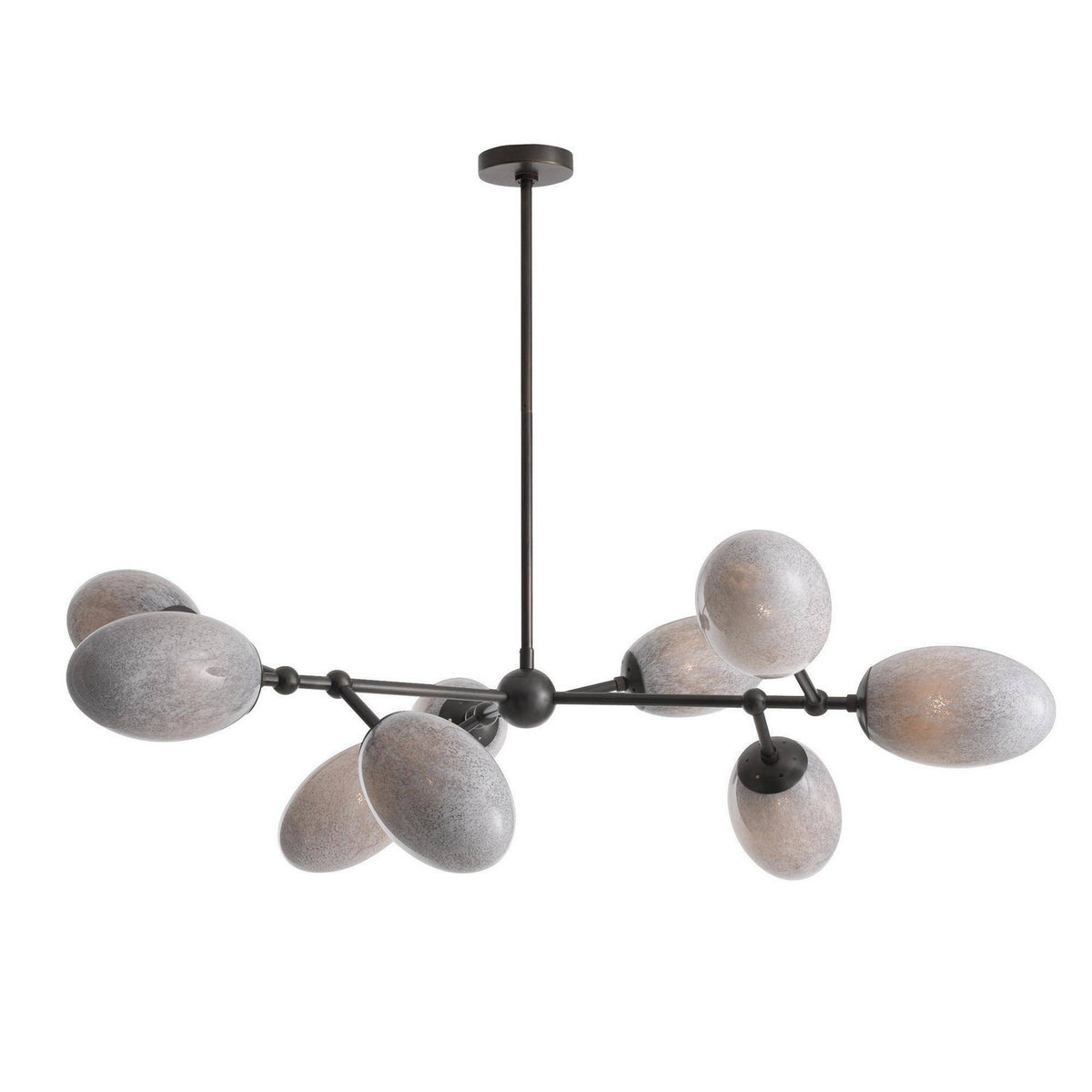 Celeste Nine Light Chandelier in Glacier Swirl/English Bronze