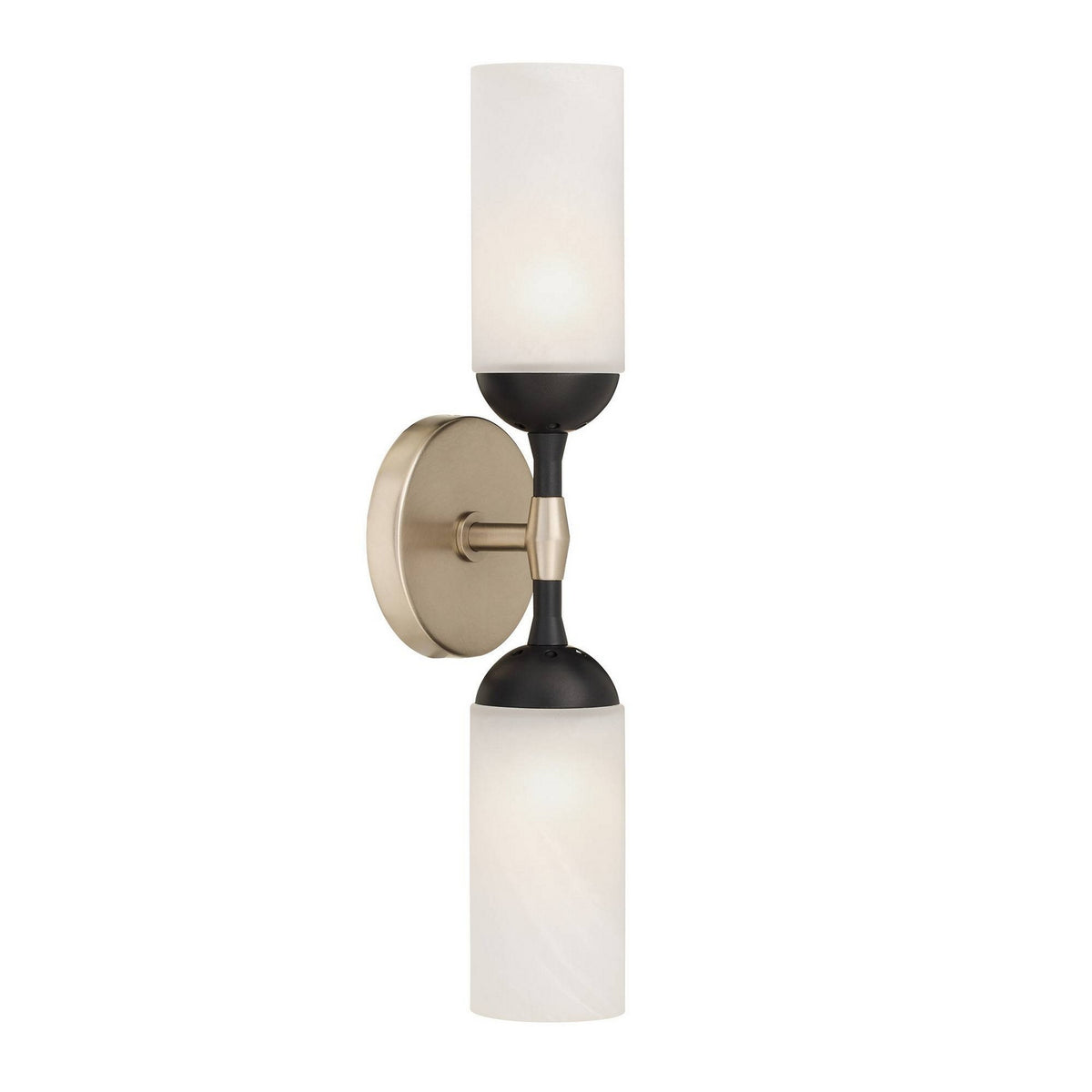 Emmett Two Light Wall Sconce in Opal Swirl/Dark Vintage Silver