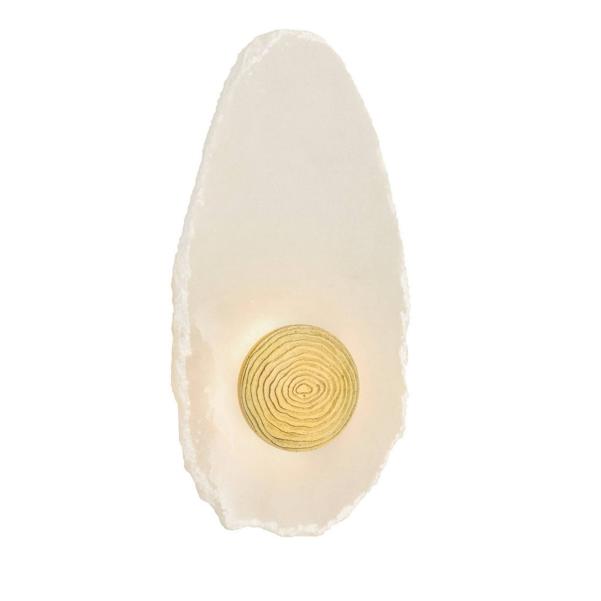 Ravelle LED Wall Sconce in White/Antique Brass