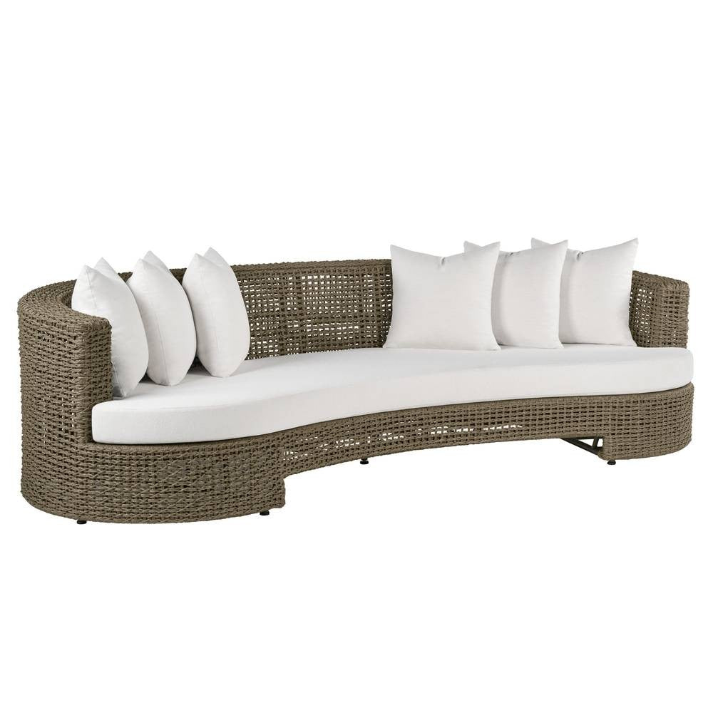 Helene Outdoor Sofa in Pearl/Greige
