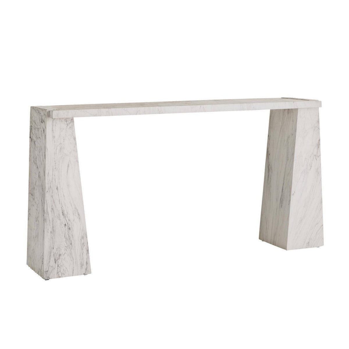 Antonine Console in White Faux Marble