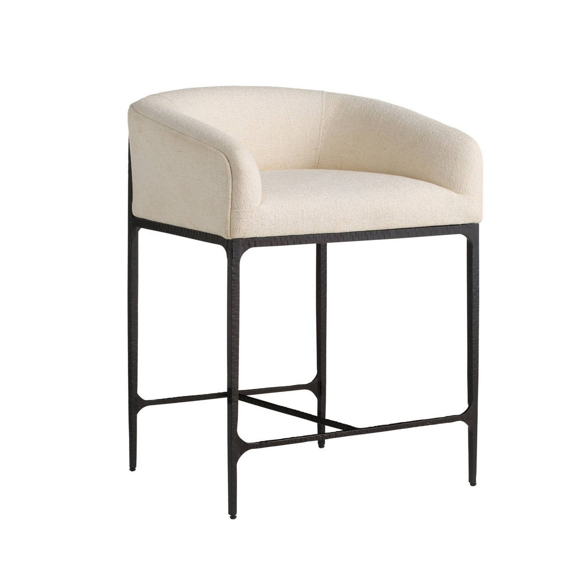 Osbourne Counter Stool in Oxford White/Blackened Iron
