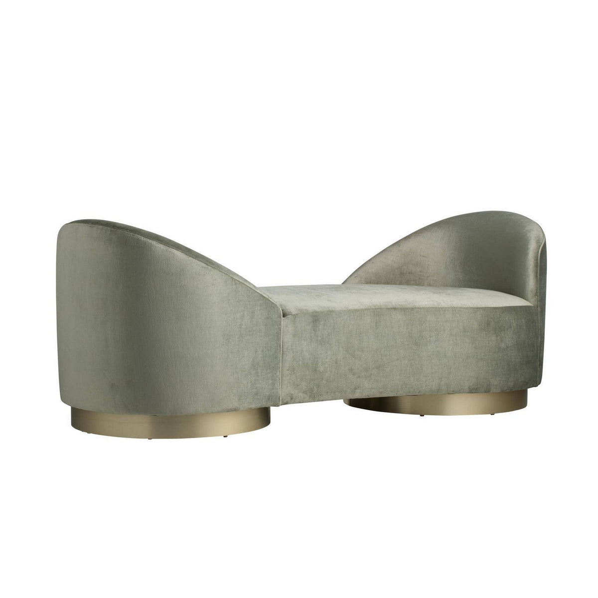 Selene Chaise in Sage/Champagne