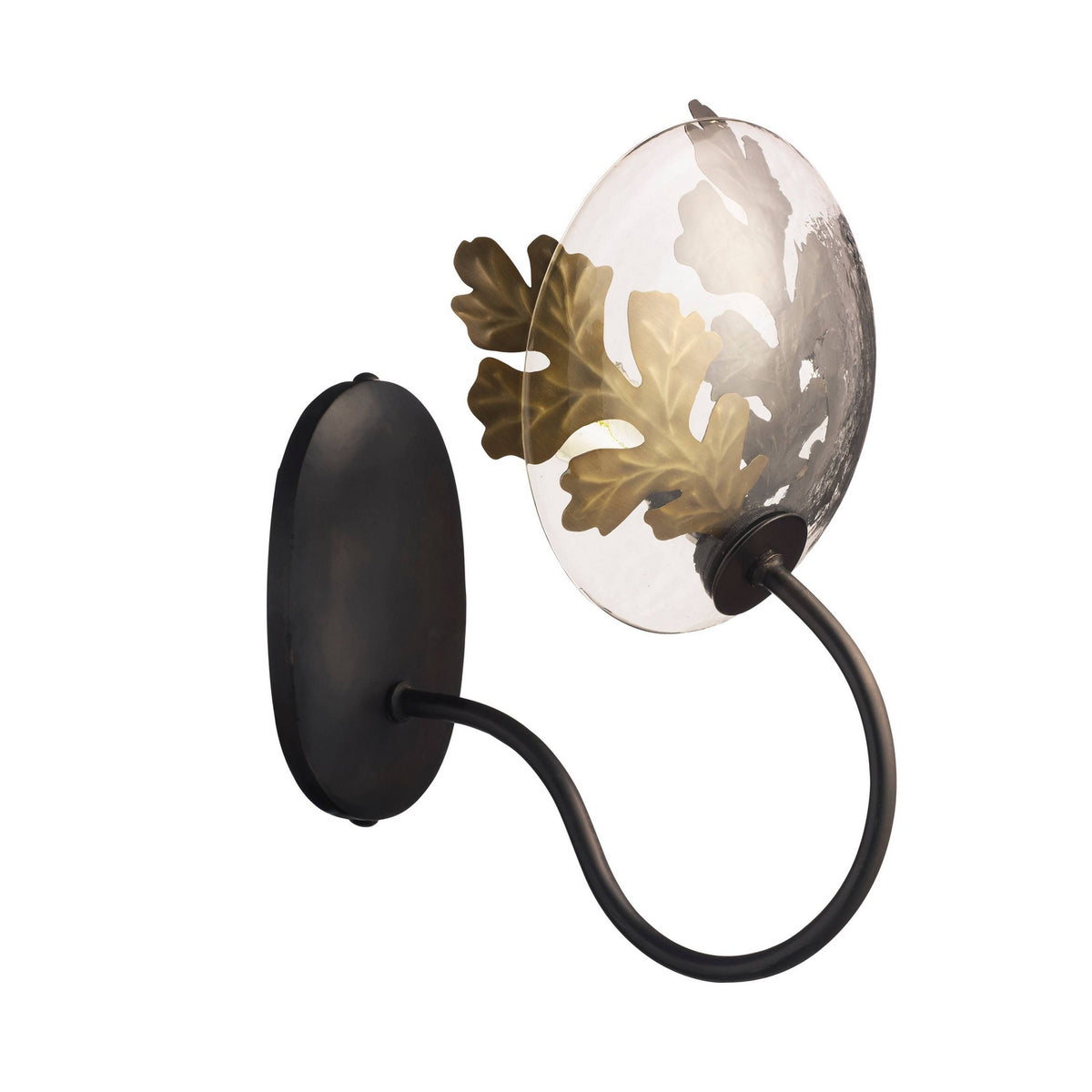 Chene One Light Wall Sconce in Bronze/Clear