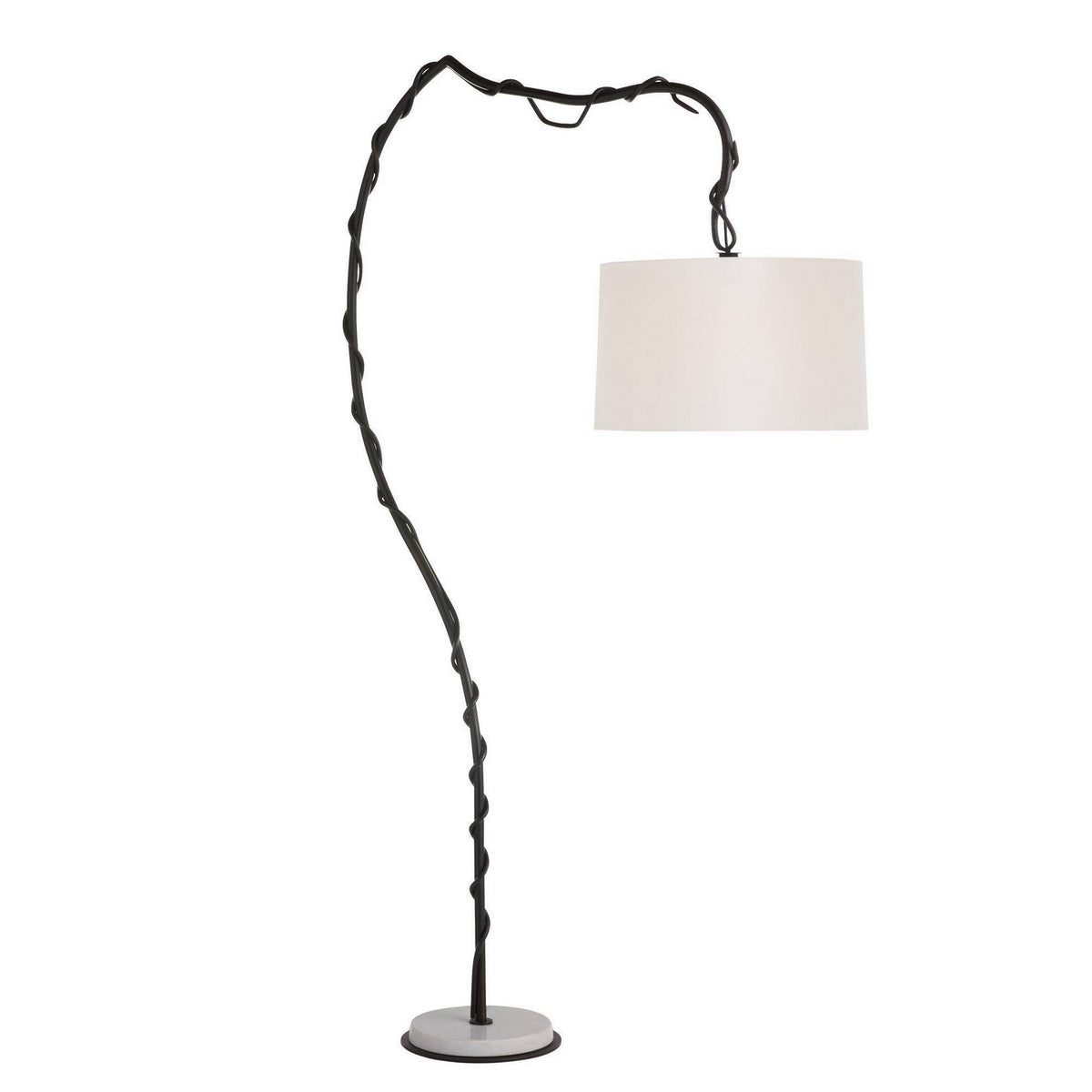 Muscadine One Light Floor Lamp in Bronze/White