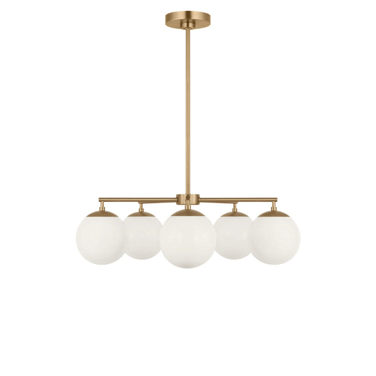 Nube Five Light Chandelier in Satin Brass