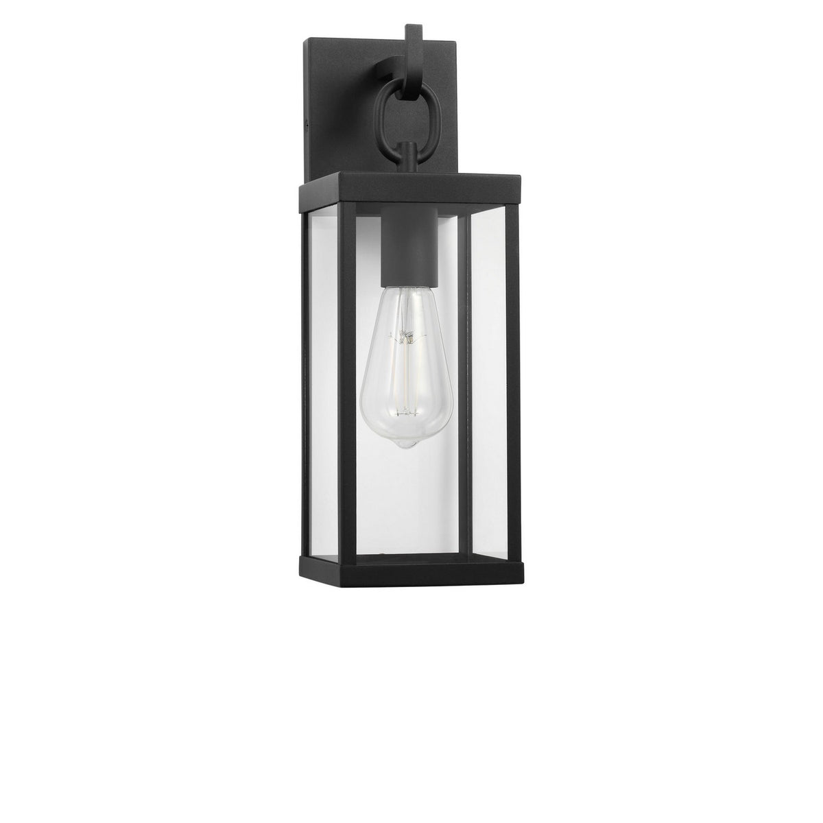 Rox One Light Lantern in Textured Black