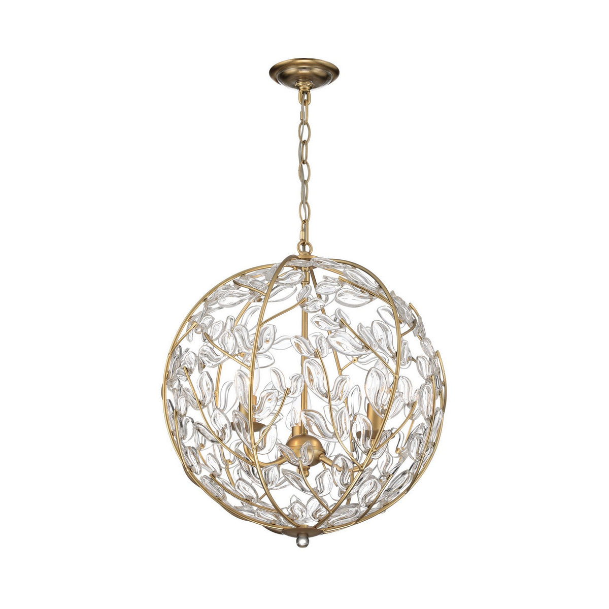 Bridget Three Light Chandelier in Soft Gold