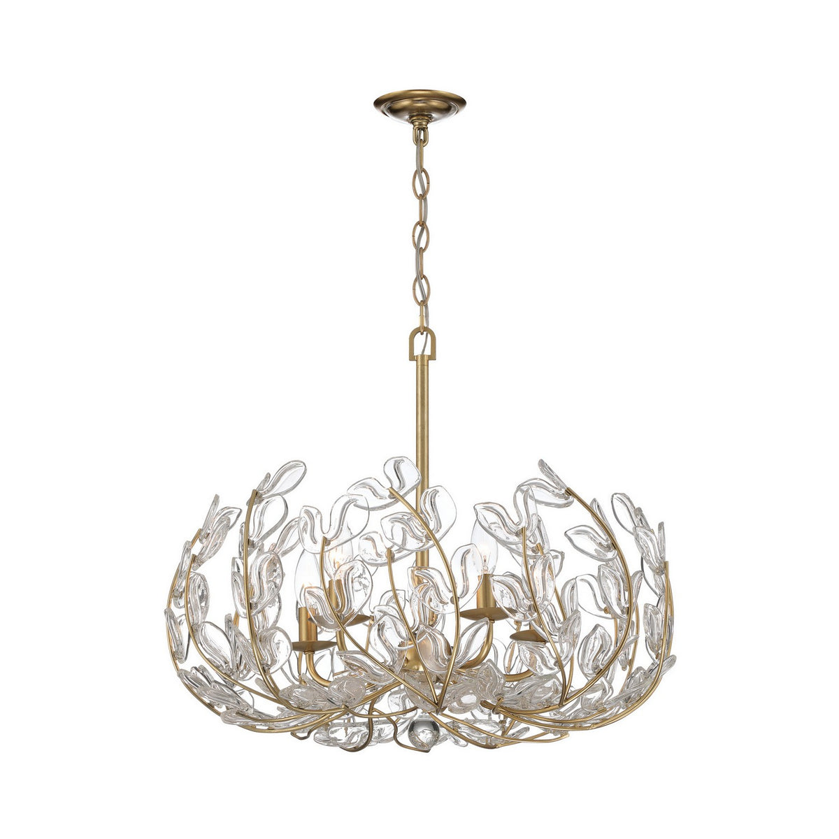 Bridget Five Light Chandelier in Soft Gold