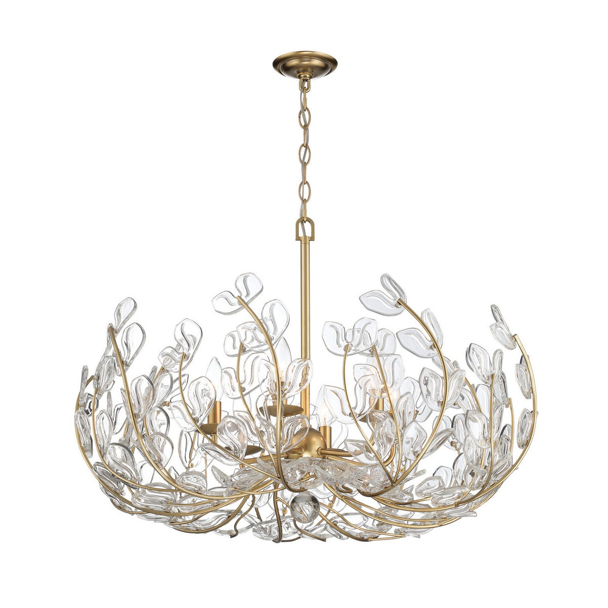 Bridget Six Light Chandelier in Soft Gold