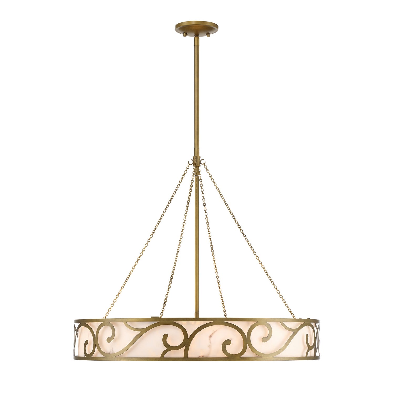 Halstead Eight Light Chandelier in Antique Patina
