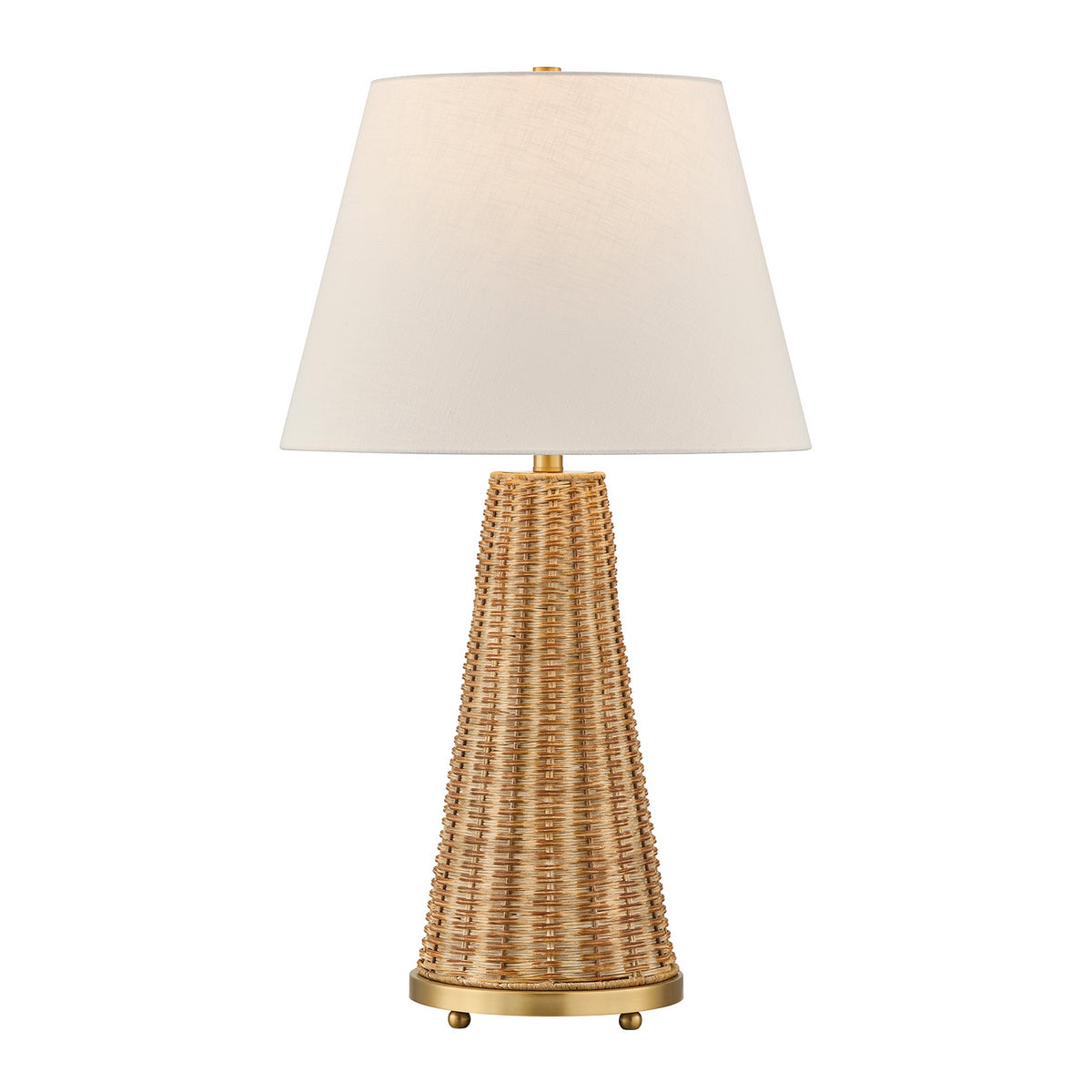 Lampe de table Eleanor un luminaire en laiton et osier