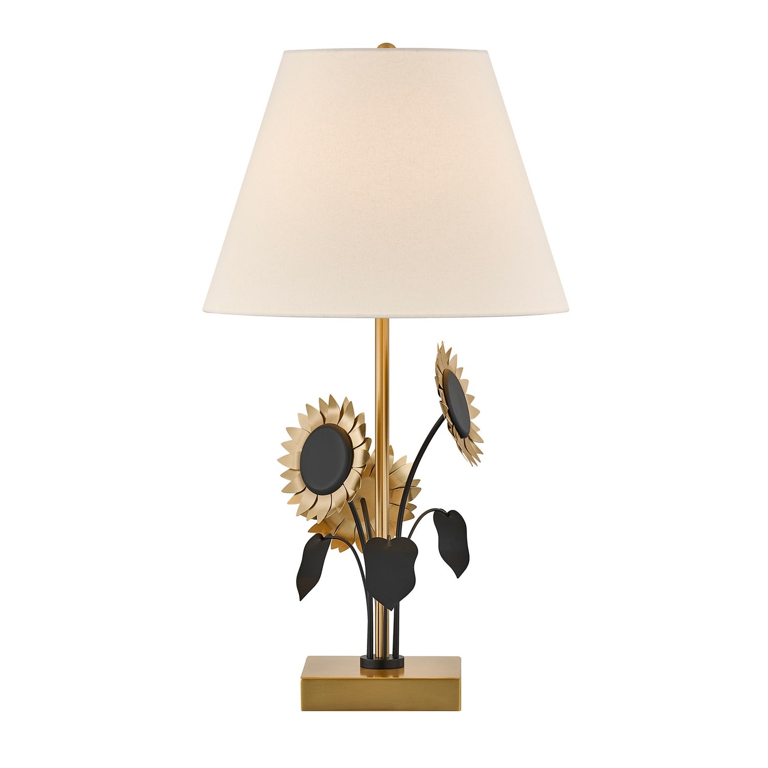 Amelia One Light Table Lamp in Brass and Black
