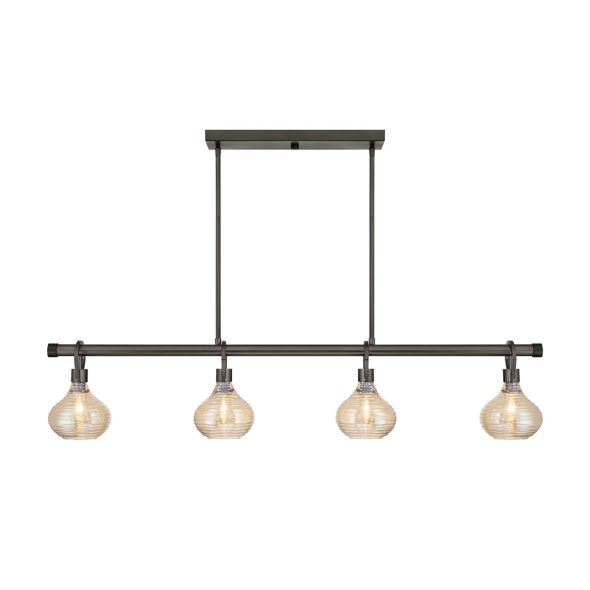 Lustre Sheriden à quatre lumières en bronze méditerranéen