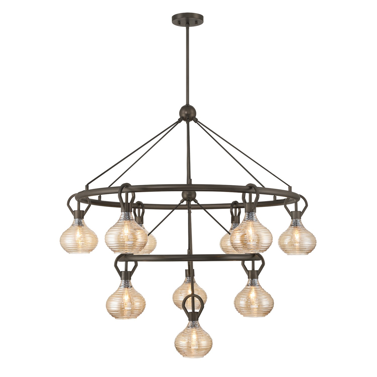 Sheriden Ten Light Chandelier in Mediterranean Bronze