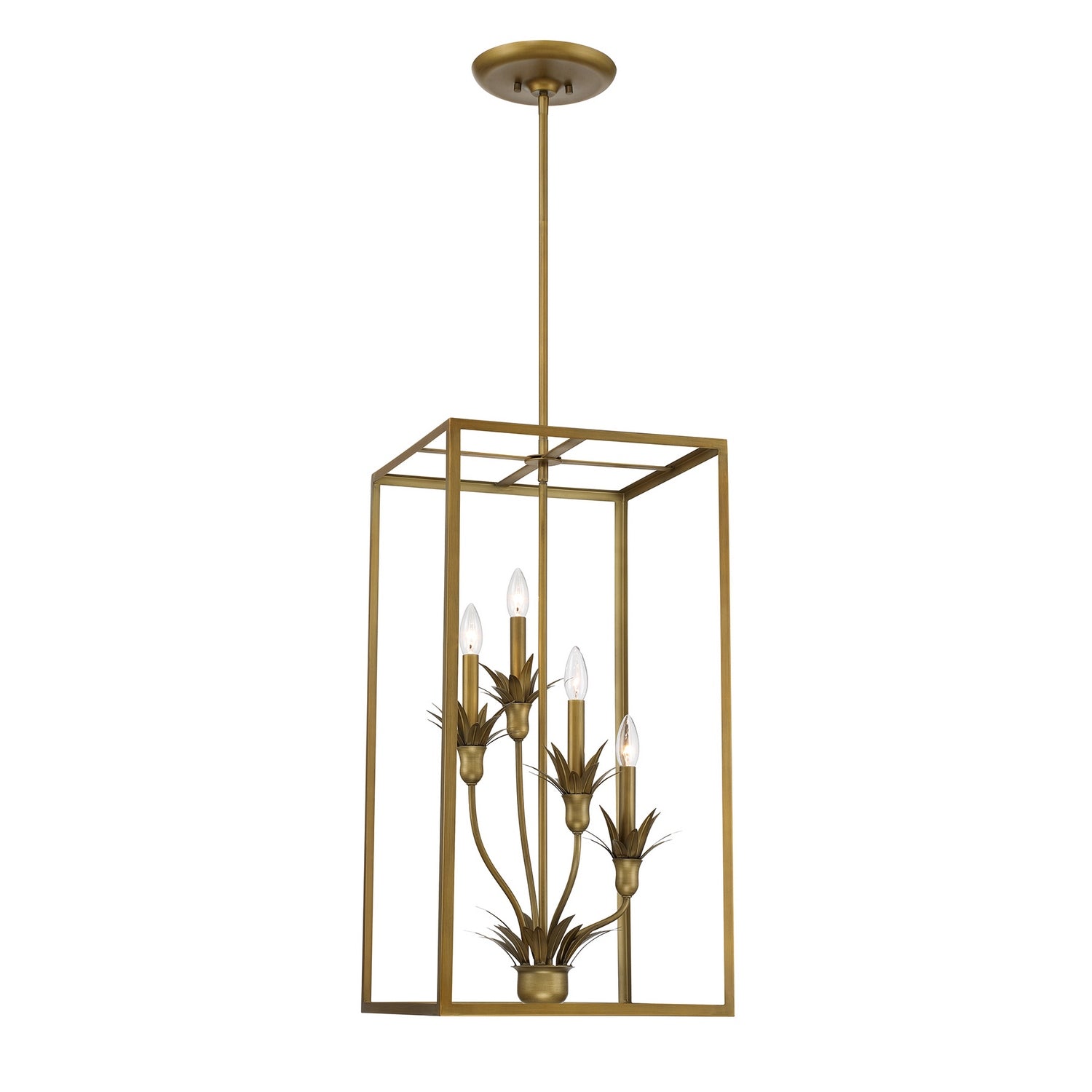 Strathmore Four Light Pendant in Antique Patina
