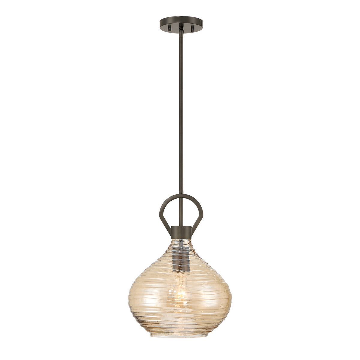 Suspension Sheriden à une lumière en bronze méditerranéen