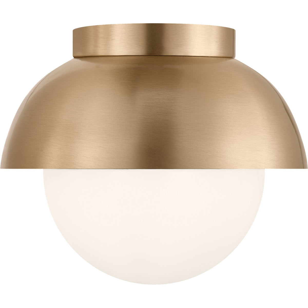 Hyde One Light Flush Mount in Satin Brass