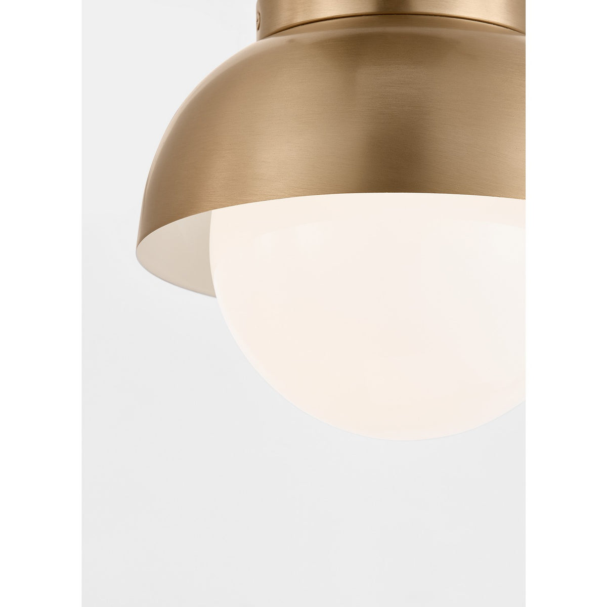 Hyde One Light Flush Mount in Satin Brass