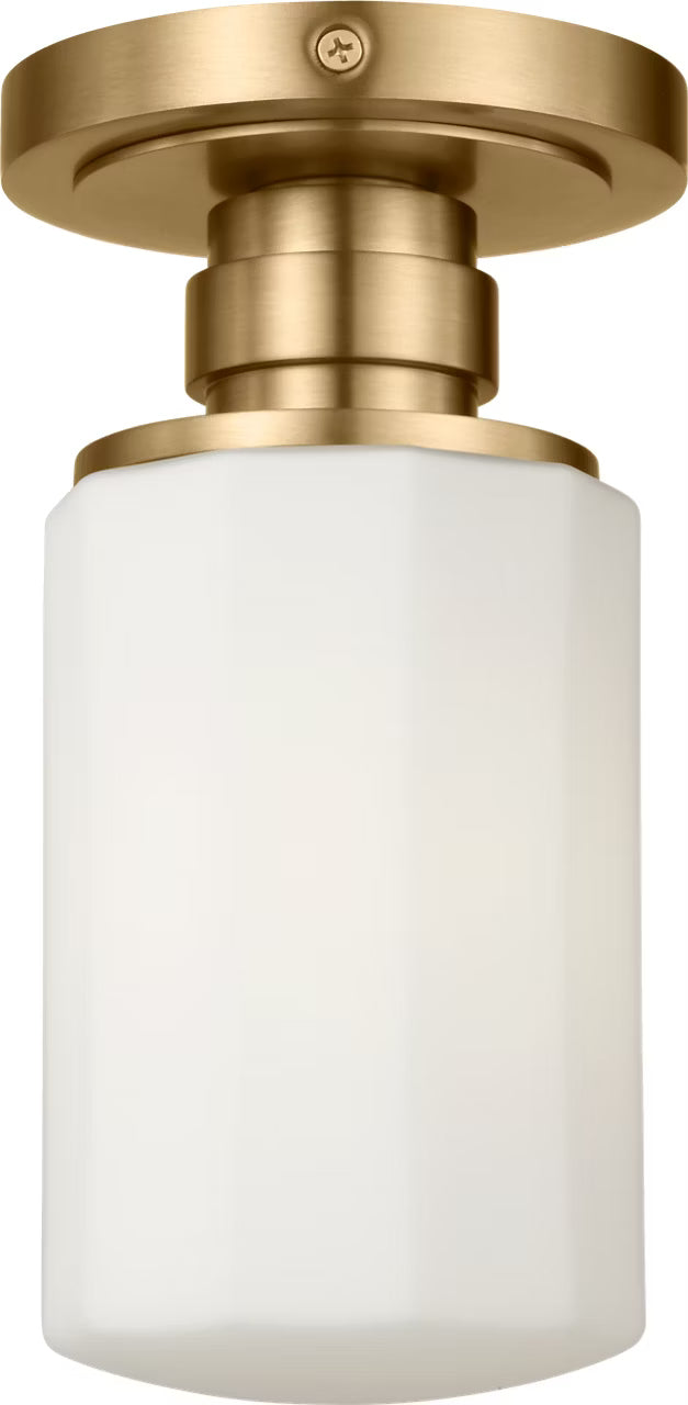 Fairfax One Light Flush Mount in Estate Brass
