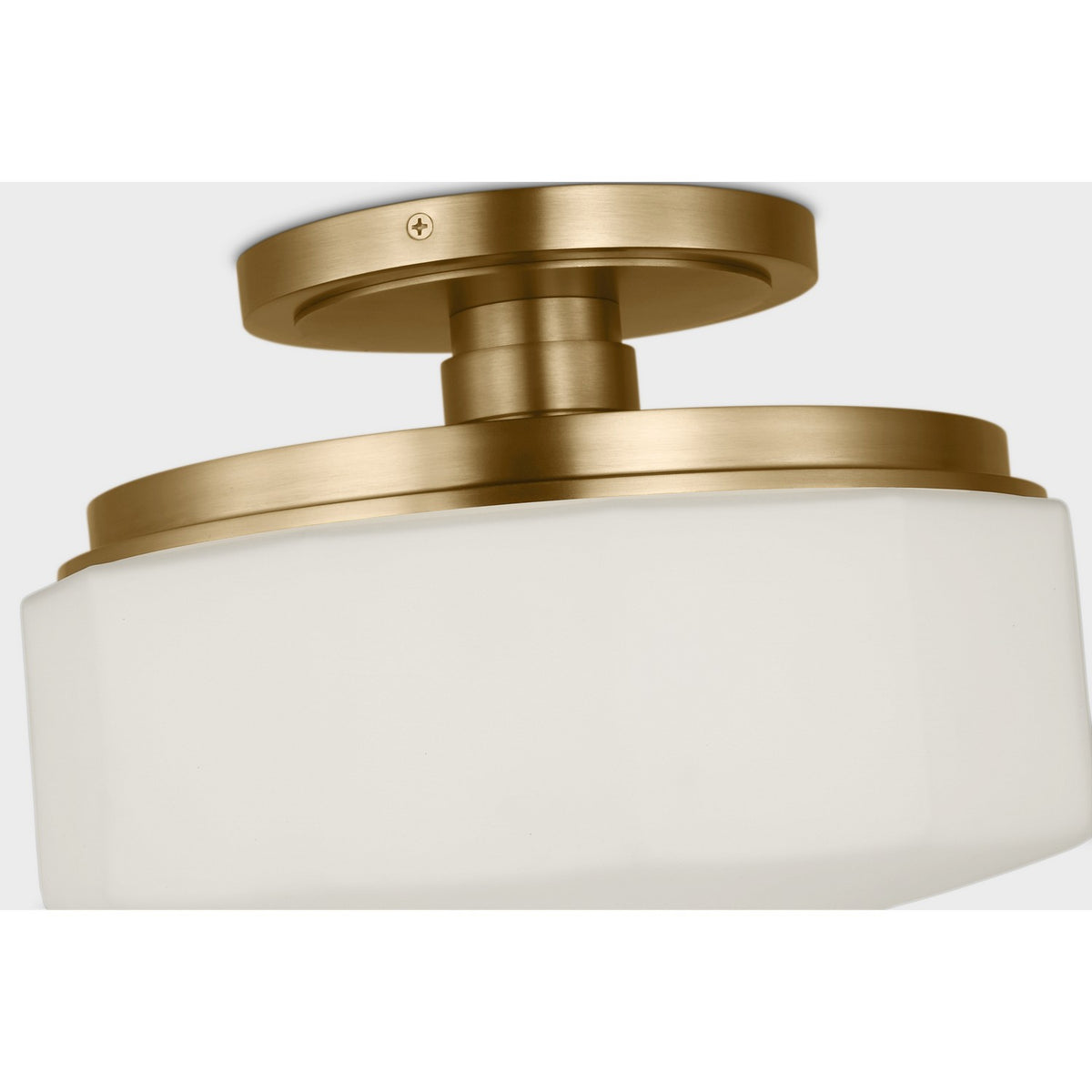 Fairfax One Light Flush Mount in Estate Brass