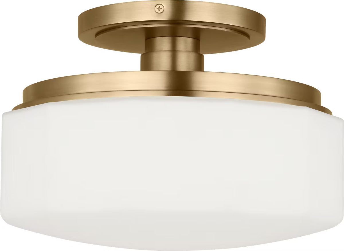 Fairfax One Light Flush Mount in Estate Brass